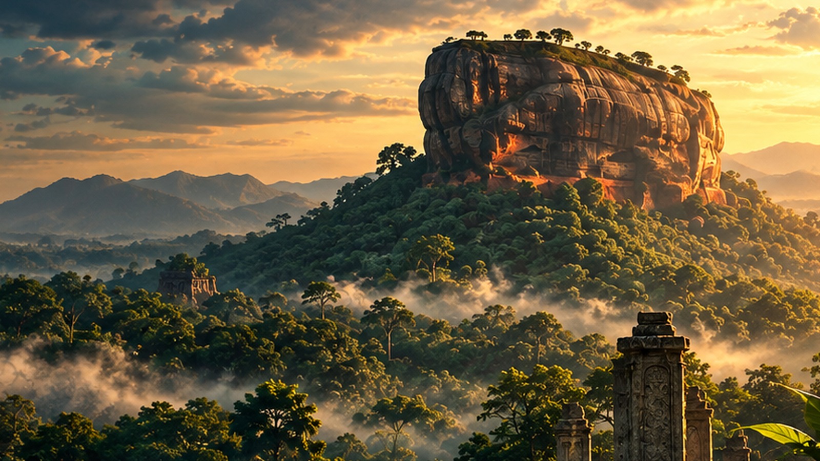 Ancient Sri Lankan fortress landscape
